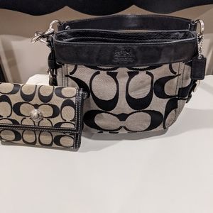 Authentic small coach purse with matching wallet